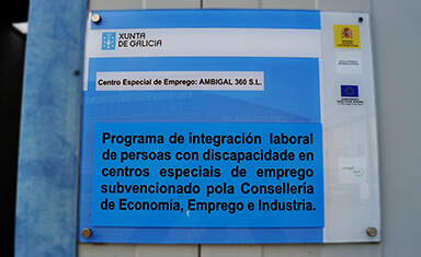 Centro especial del empleo, homologado por la consellería de trabajo, de la Xunta de Galicia